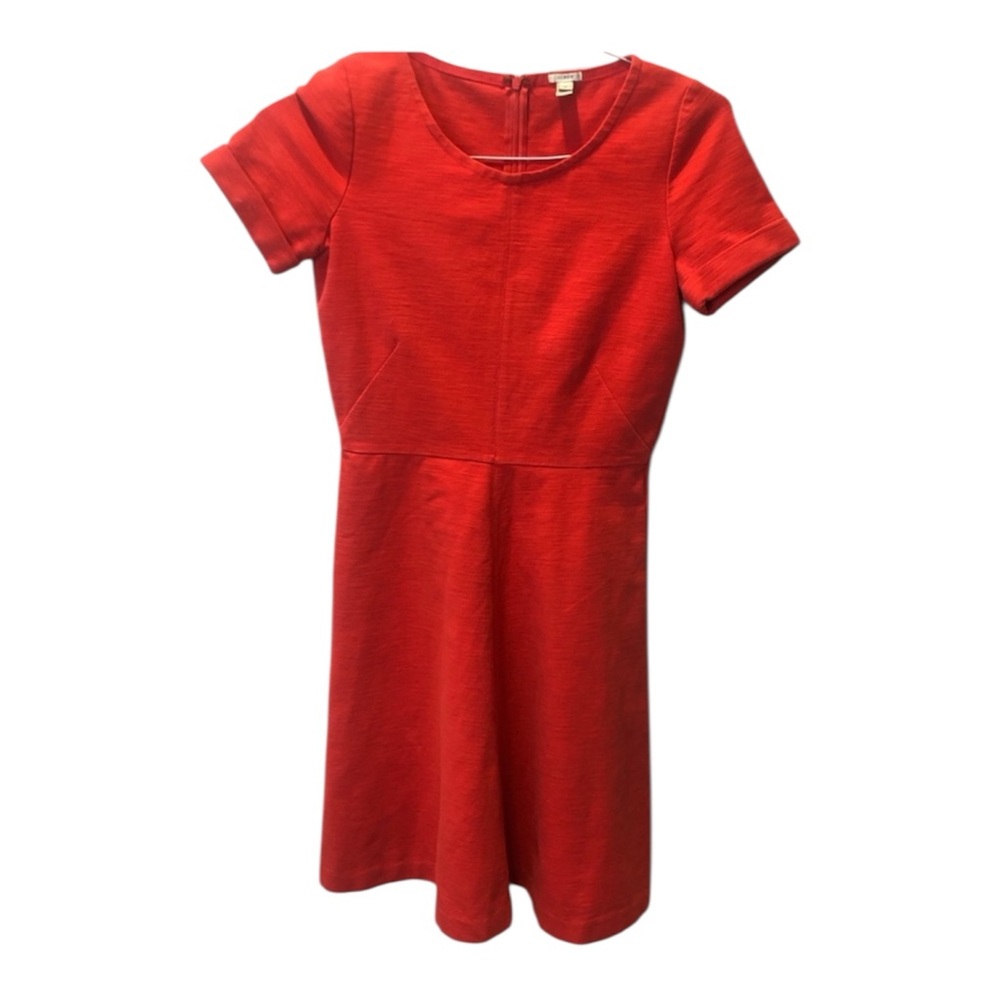 J. Crew Red Short Sleeve Dress Size 0